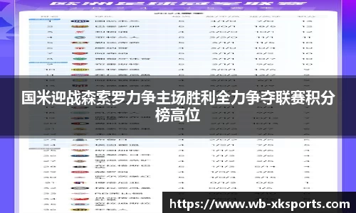 国米迎战森索罗力争主场胜利全力争夺联赛积分榜高位