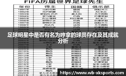 足球明星中是否有名为哼拿的球员存在及其成就分析